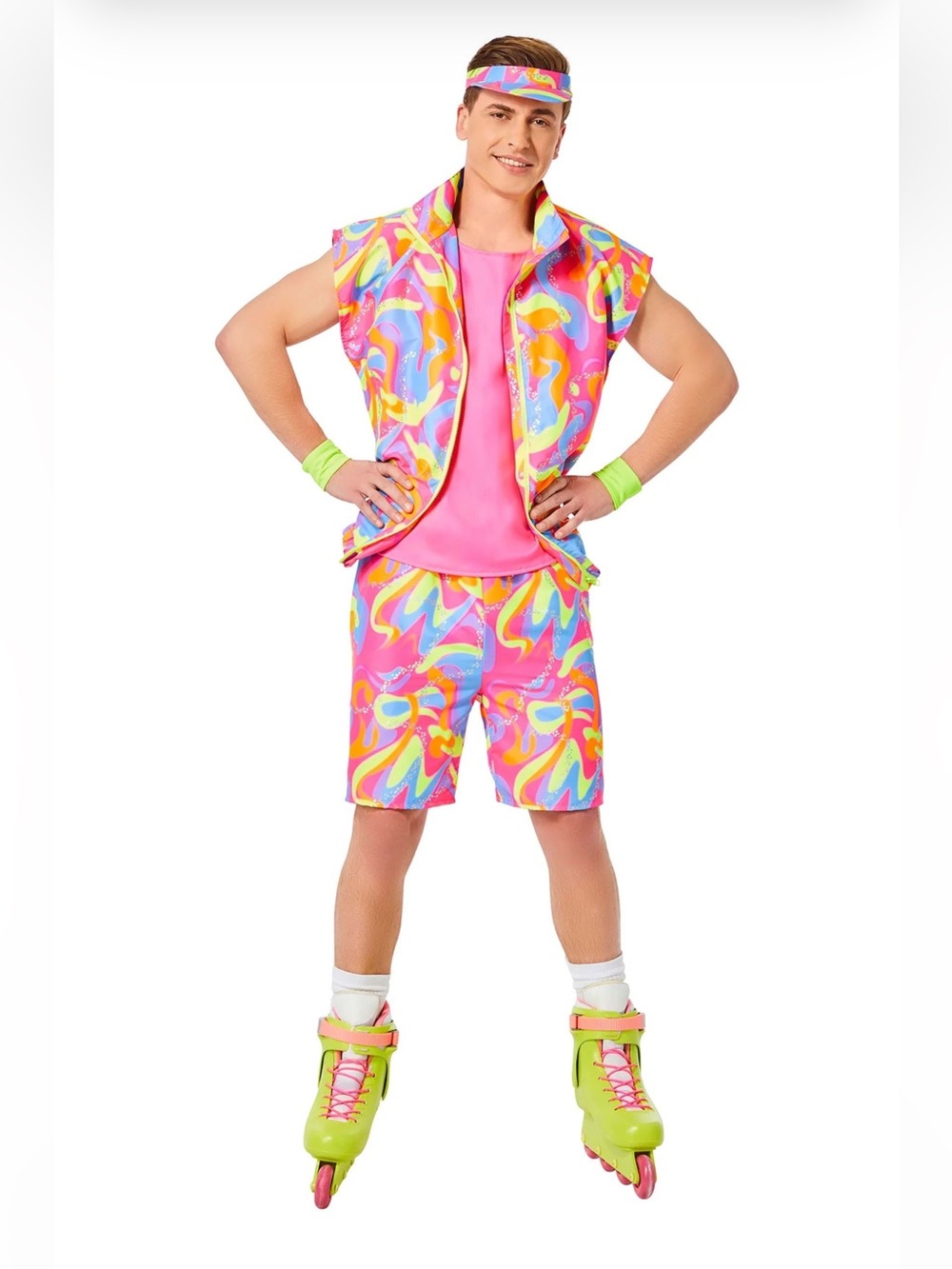 New The Barbie Movie Halloween Costume Roller Skating Ken Size XL